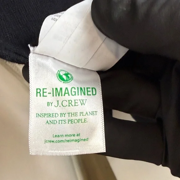 NWOT J.Crew Long Merino Wool Cardigan - Black & Ivory - Size M - Picture 10 of 11
